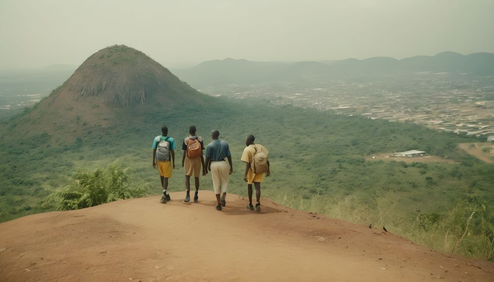 Hiking in Abuja - An Adventurers Guide 10 hikers on a mountain in abuja nigeria upscaled