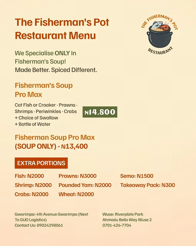 The Fishermans Pot Abuja 5 The Fishermans Pot Restaurant 2