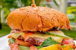 Savor the ultimate burger experience specially prepared at Urban Village by Terivik Park. Juicy